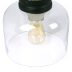 Ezra 9 in. Transitional Black Medium-Base (E26) Bulb Flush Mount for Kitchens