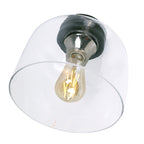 Ezra 9 in. Transitional Black Medium-Base (E26) Bulb Flush Mount for Kitchens
