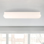 Cloud 24 in. 1-Light White Integrated LED Linear Puff Semi-Flush Mount