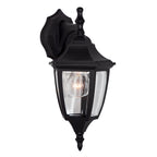 Waterbury 14.25 in. Black 1-Light Outdoor Line Voltage Wall Sconce with No Bulb Included