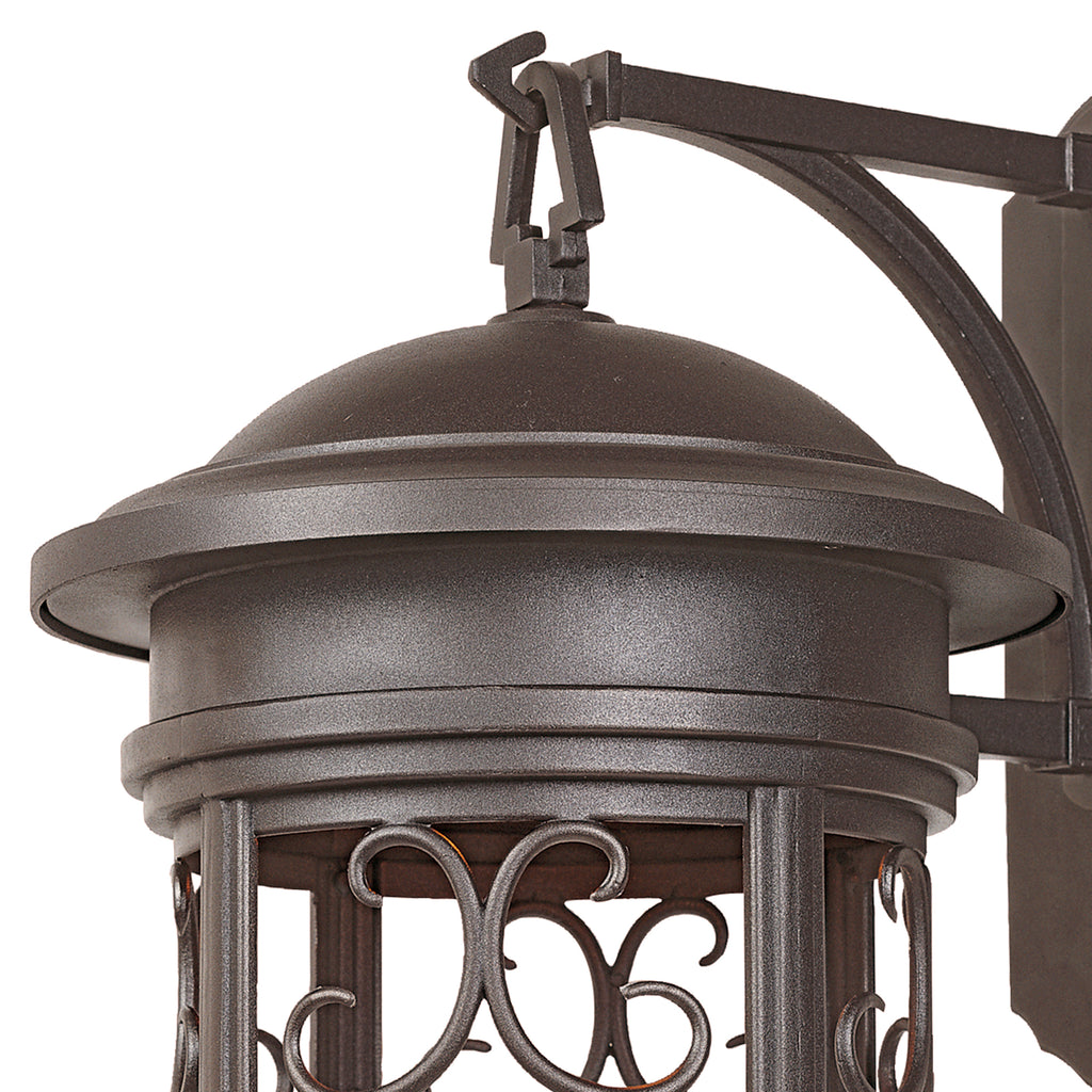 Ellington 20 in. Oil Rubbed Bronze 1-Light Outdoor Hardwired Wall Light Lantern Porch Sconce No Bulbs Included
