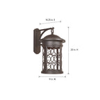 Ellington 20 in. Oil Rubbed Bronze 1-Light Outdoor Hardwired Wall Light Lantern Porch Sconce No Bulbs Included