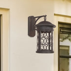 Ellington 20 in. Oil Rubbed Bronze 1-Light Outdoor Hardwired Wall Light Lantern Porch Sconce No Bulbs Included