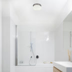 Designers Fountain 9 in. Contemporary Pewter Medium-Base (E26) Bulb Flush Mount for Kitchens