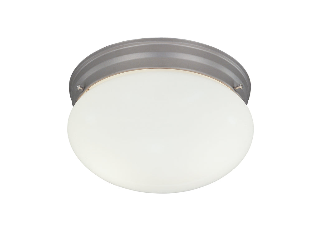 Designers Fountain 9 in. Contemporary Pewter Medium-Base (E26) Bulb Flush Mount for Kitchens