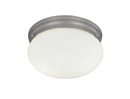 Designers Fountain 9 in. Contemporary Pewter Medium-Base (E26) Bulb Flush Mount for Kitchens