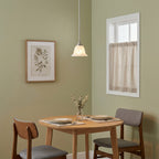 6 in. 1-Light Pewter Transitional Mini Pendant with Alabaster Glass Shade for Entryways