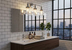 Taylor 22.75 in. 3-Light Industrial Vanity Light with Clear Glass Shades
