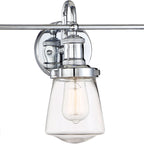 Taylor 22.75 in. 3-Light Industrial Vanity Light with Clear Glass Shades