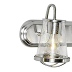 Darby 30 in. 4-Light Industrial Vanity Light with Clear Seeded Glass Shades