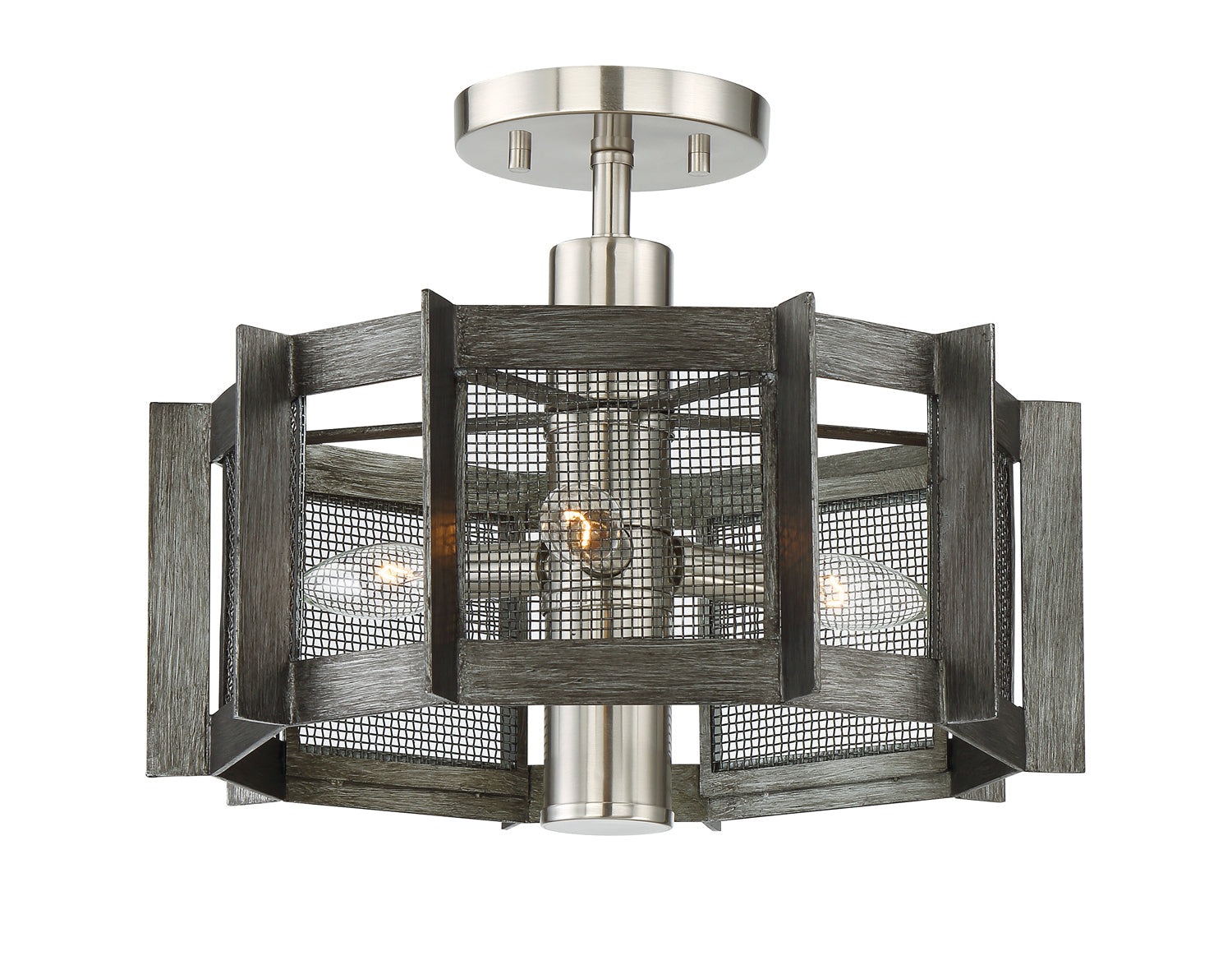 Baxter 3 Light Semi-Flush