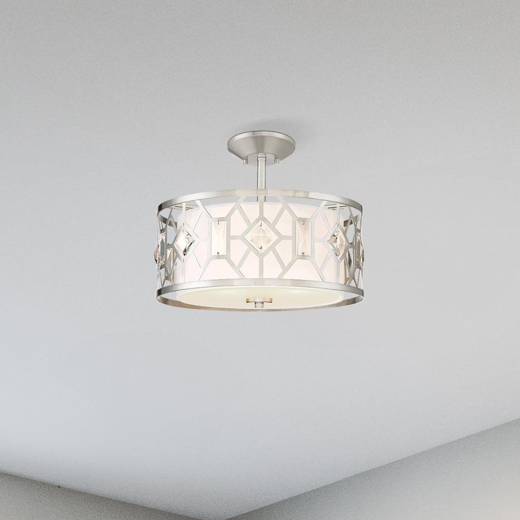 Brentwood  2 Light Semi-Flush