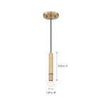Emmett 60-Watt 1-Light Old Satin Brass Minimalist Mini Pendant Light and No Bulbs Included