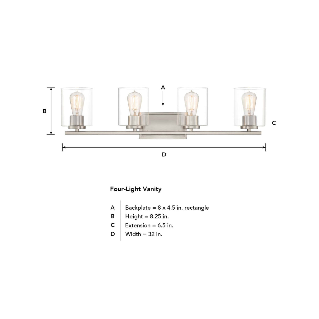 Liam 4-Light Bathroom Fixture