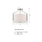 Elara Collection - 3 Light - Semi-Flush