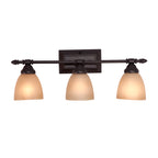 Apollo 23.75 in. 3-Light Oil Rubbed Bronze Modern Vanity Light with Alabaster Glass Shades for Bathrooms