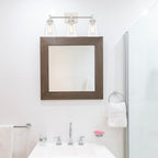 Westin 22.5 in. 3-Light Satin Platinum Industrial Wall Sconce with Clear Glass Shades for Living Rooms