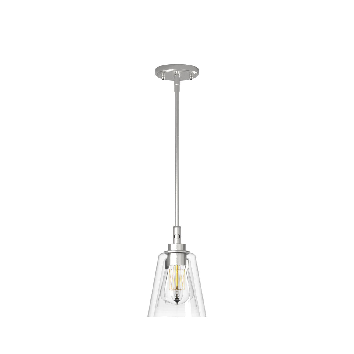 Westin 4-Light Satin Platinum Industrial Linear Chandelier for Kitchen Islands with No Bulbs Included