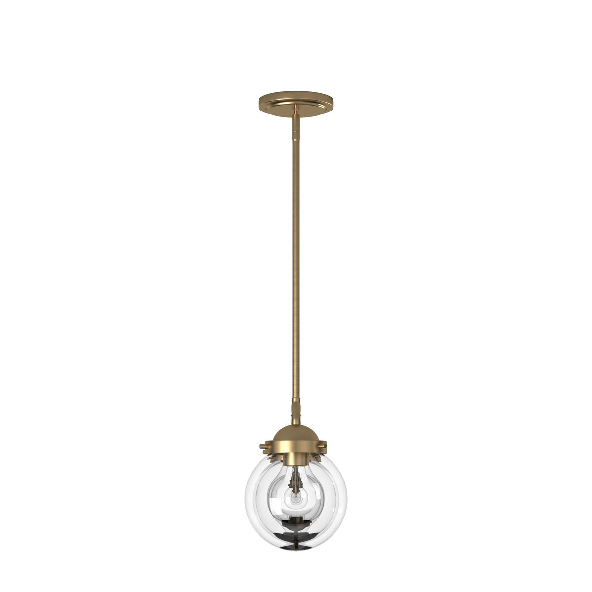 Knoll 4-Light Brushed Gold Retro Linear Chandelier for Kitchen Islands with No Bulbs Included