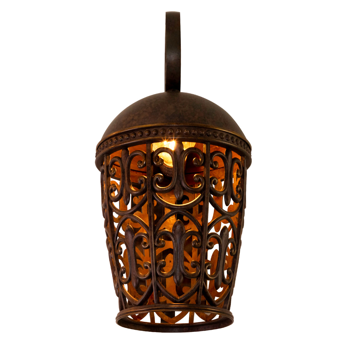 Amherst 1-Light Burnt Umber Outdoor Line Voltage Wall Sconce with No Bulb Included