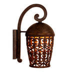 Amherst 1-Light Burnt Umber Outdoor Line Voltage Wall Sconce with No Bulb Included