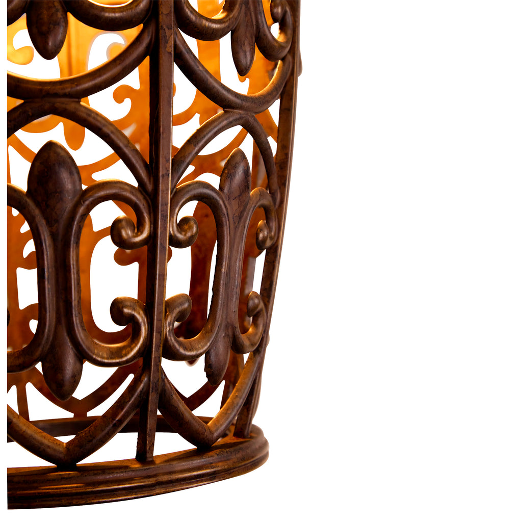 Amherst 1-Light Burnt Umber Outdoor Line Voltage Wall Sconce with No Bulb Included