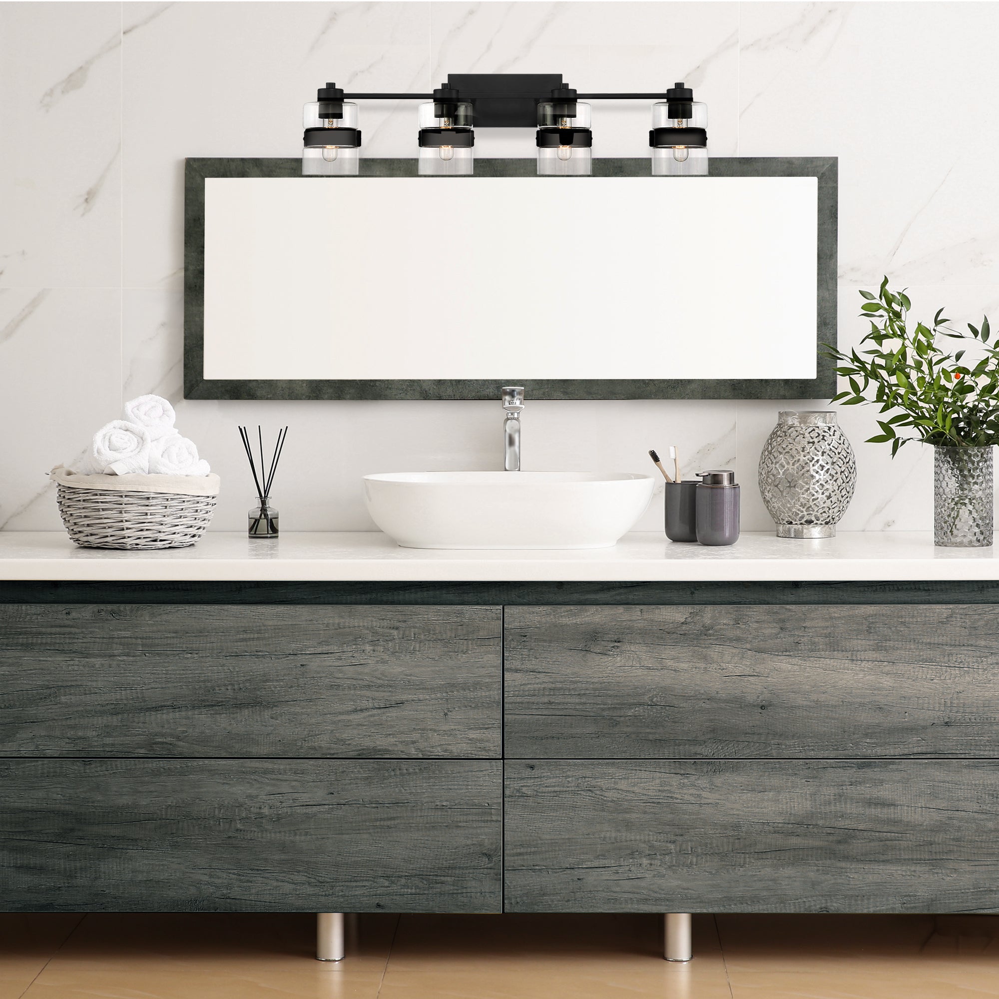 Midnight LA 4 Light Vanity