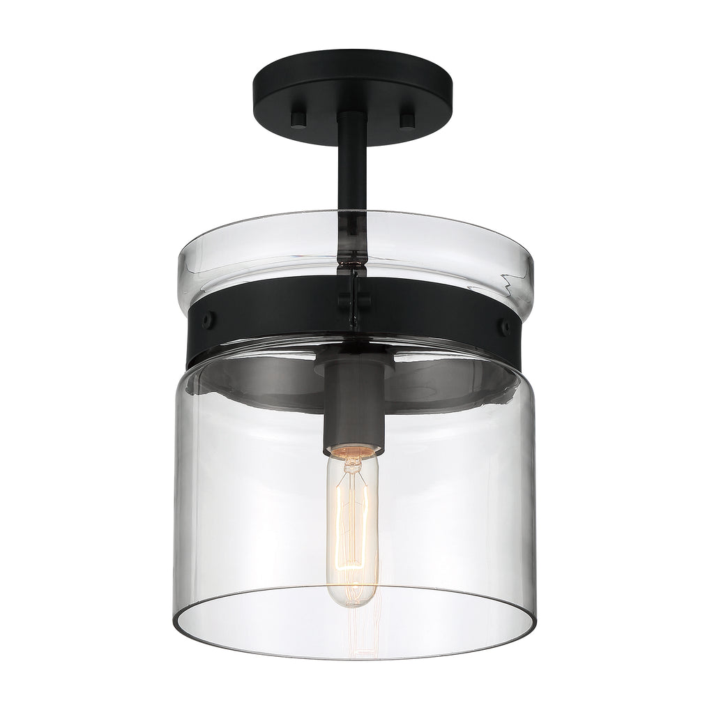 Midnight 1 Light Semi Flush
