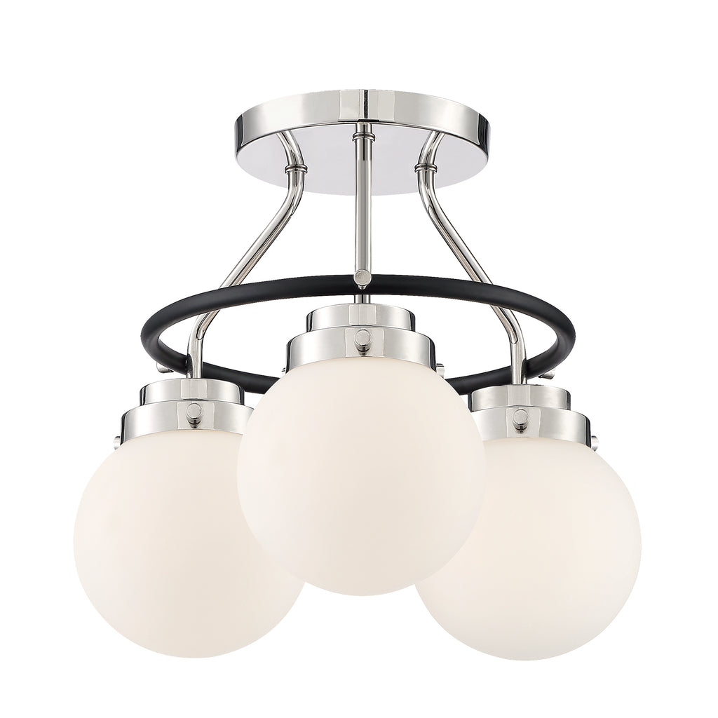 3 Light Semi Flush