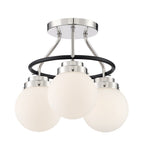 3 Light Semi Flush