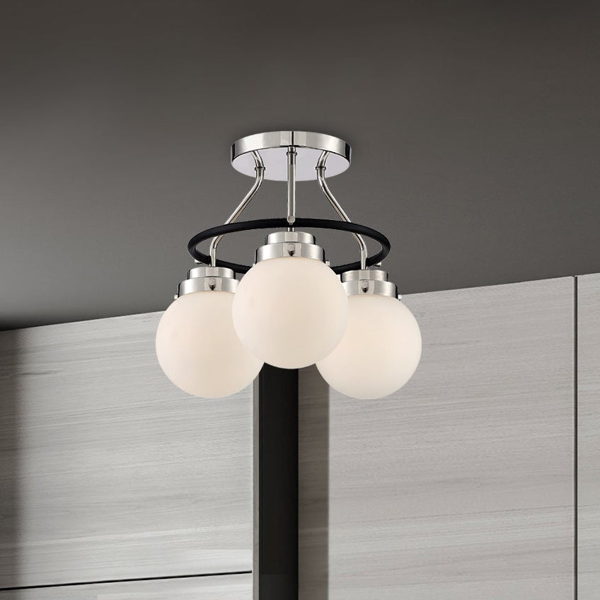 3 Light Semi Flush