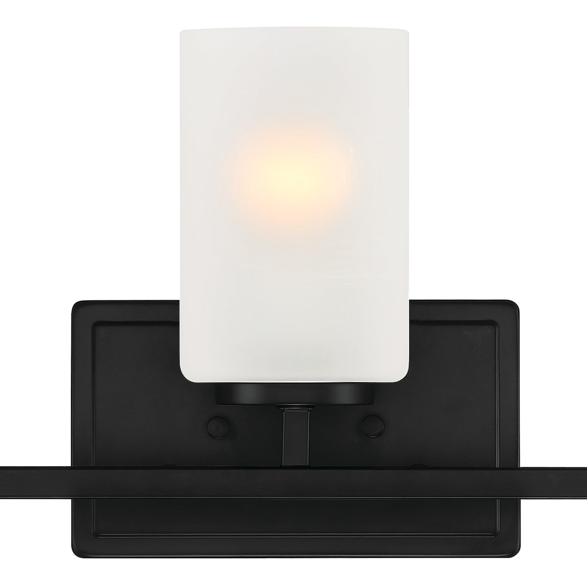 Carmine 21 in. 3-Light Matte Black Transitional Vanity Light with Etched Glass Shades for Bathrooms