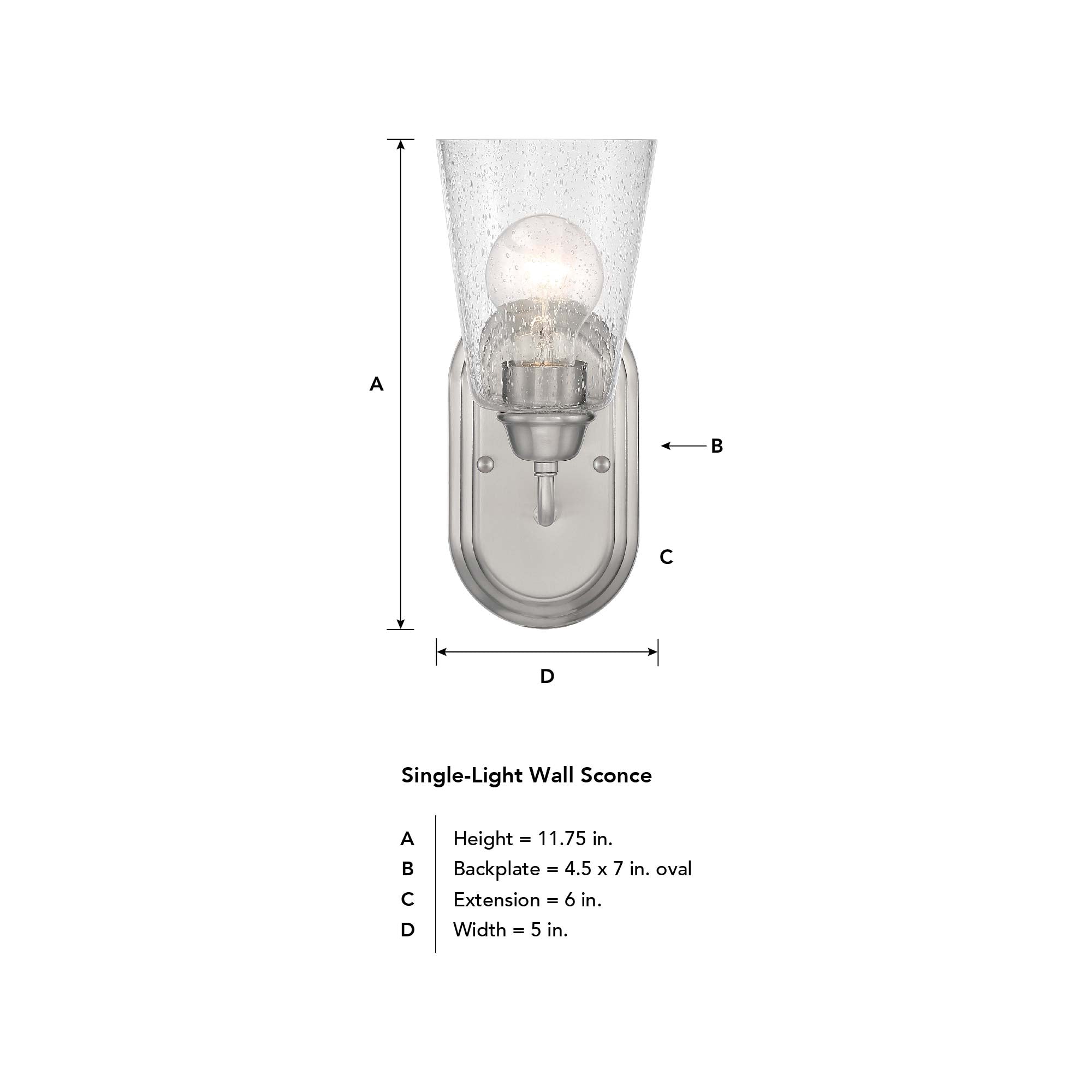 Zane 1 Light Wall Sconce