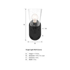 Zane 1 Light Wall Sconce