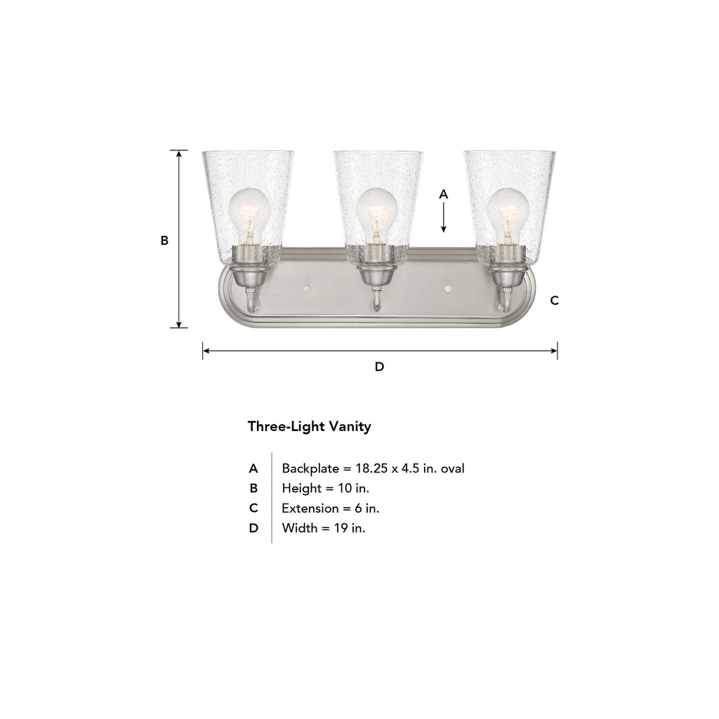 Zane 3 Light Vanity