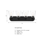 Zane 4 Light Vanity