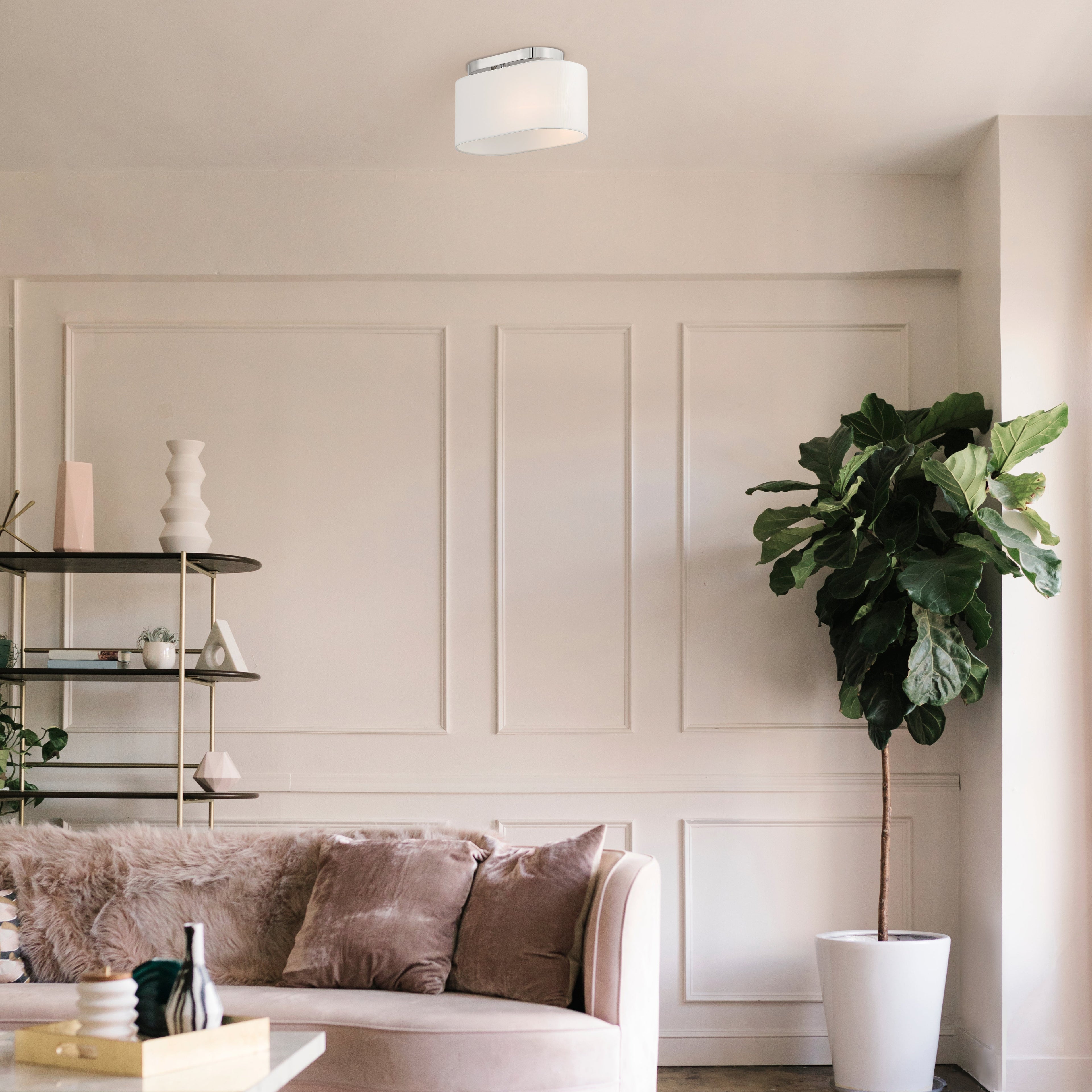 Midtown 1 Light Semi Flush