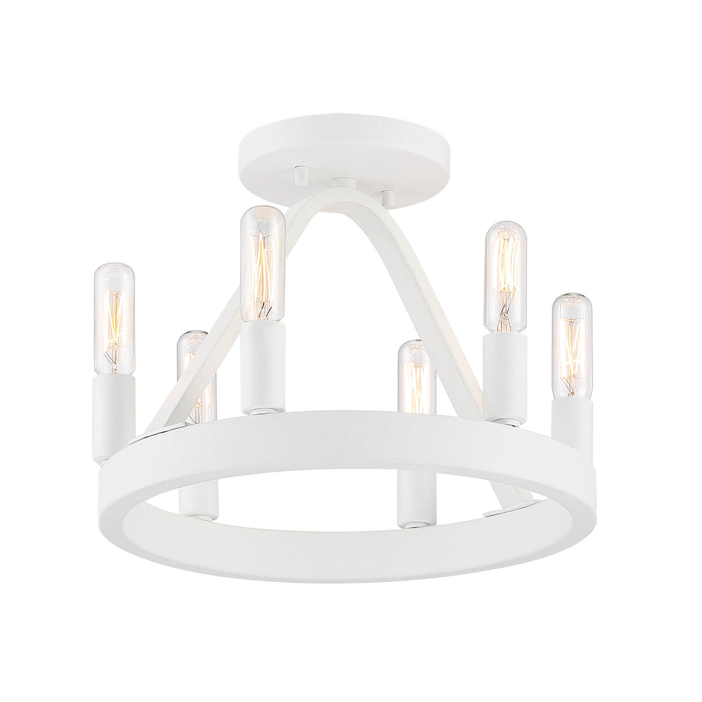 Carousel 6 Light Semi Flush