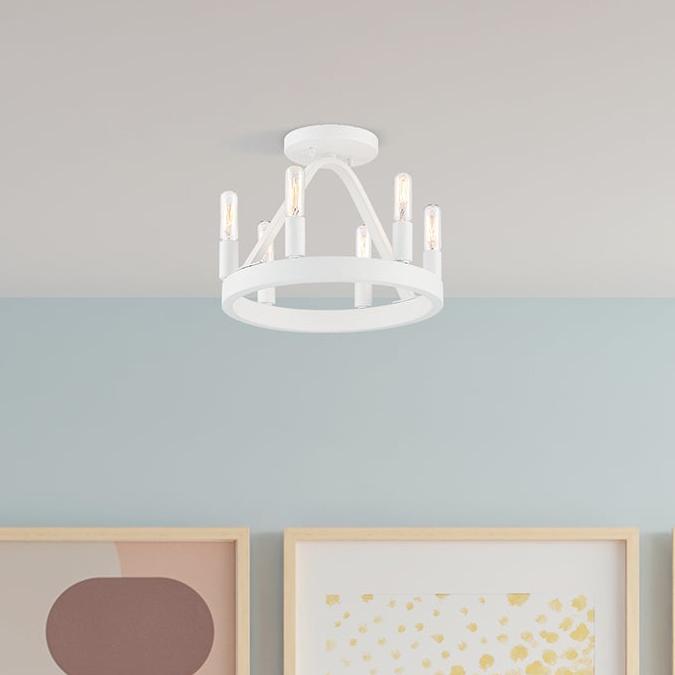 Carousel 6 Light Semi Flush