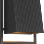 Pine Hills Black Dark Sky 1-Light Outdoor Line Voltage Hardwired Porch Light Wall Sconce with No Bulb Included