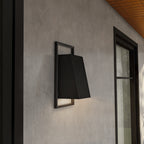 Pine Hills Black Dark Sky 1-Light Outdoor Line Voltage Hardwired Porch Light Wall Sconce with No Bulb Included