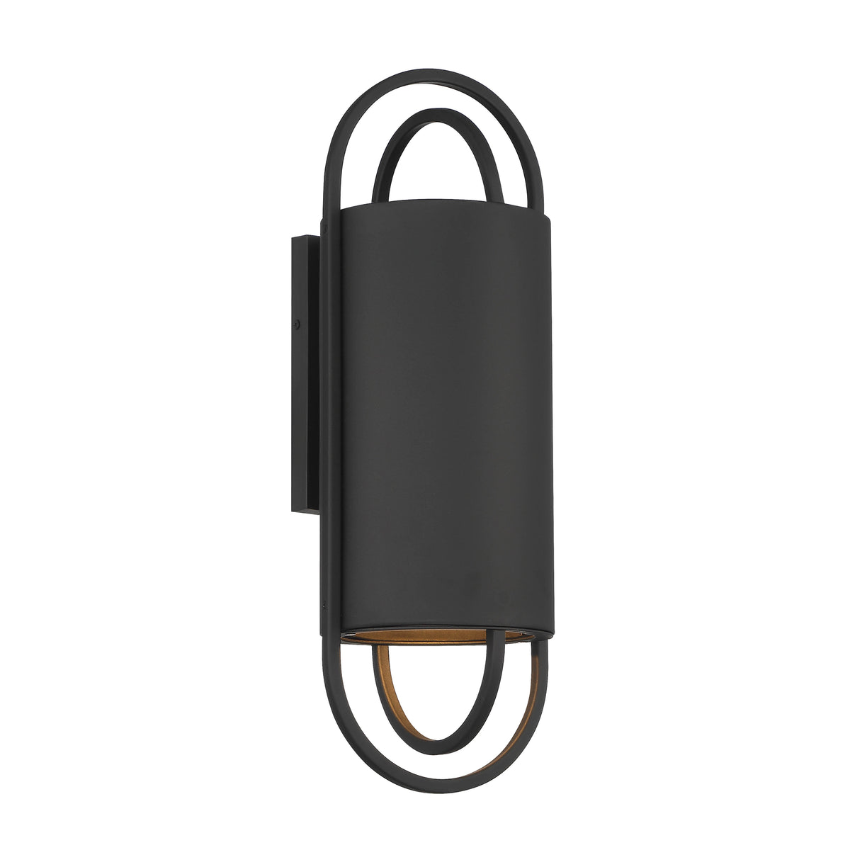 Nightfall 1-Light Black Dark Sky Outdoor Line Voltage Wall Sconce with No Bulb Included