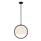 Eterna 60-Watt 1 Light Brushed Gold Pendant with Etched Opal Glass Shade