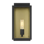 Twilight Black 1-Light Outdoor Line Voltage Hardwired Porch Light Wall Sconce with No Bulb Included