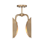 Eden 12.25 in. 4-Light Old Satin Brass Modern Semi Flush Mount Light