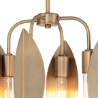 Eden 12.25 in. 4-Light Old Satin Brass Modern Semi Flush Mount Light