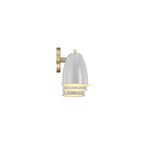 Biba 24 in. 3-Light Brushed Gold Modern Vanity Light with Grey Sky Metal Shades for Bathrooms