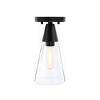 Norro 5.5 in. Modern Matte Black Medium-Base (E26) Bulb Flush Mount for Kitchens
