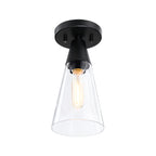Norro 5.5 in. Modern Matte Black Medium-Base (E26) Bulb Flush Mount for Kitchens