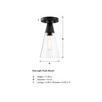 Norro 5.5 in. Modern Matte Black Medium-Base (E26) Bulb Flush Mount for Kitchens